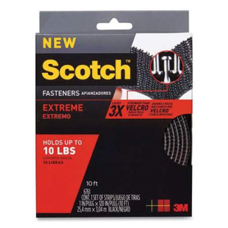 Scotch Extreme Fasteners, 1" x 10 ft, Black (RF6761)