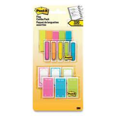 Post-it Prioritization Flags Combo Pack, 0.5" and 1", Assorted Colors, 320/Pack (683XLB)