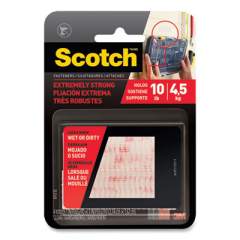 Scotch Extreme Fasteners, 1" x 3", Clear, 2/Pack (2399939)