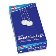 Avery Heavyweight Stock Metal Rim Tags, 1 1/4 dia, White, 500/Box (14313)