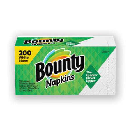 Bounty Quilted Napkins, 1-Ply, 12 1/10 x 12, White, 200/Pack, 8 Pack/Carton (96595CT)