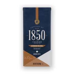 1850 Coffee, Pioneer Blend, Medium Roast, Ground, 12 oz Bag, 6/Carton (60514)