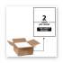 Avery Waterproof Shipping Labels with TrueBlock Technology, Laser Printers, 5.5 x 8.5, White, 2/Sheet, 500 Sheets/Box (95526)