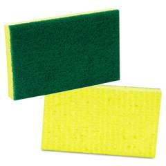Scotch-Brite PROFESSIONAL Medium-Duty Scrubbing Sponge, 3.6 x 6.1, 0.7" Thick, Yellow/Green, 10/Pack (74CC)
