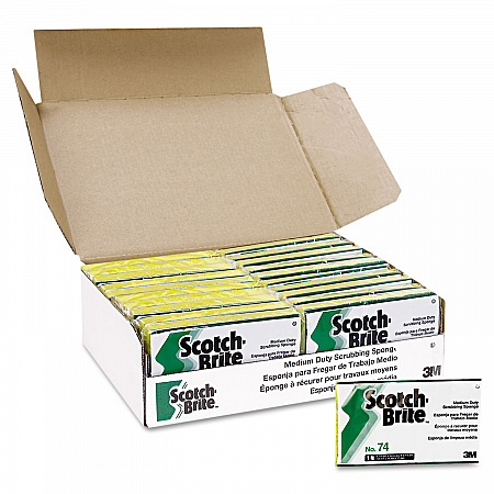 Medium-Duty Scrubbing Sponge 74, 3.6 x 6.1, 0.7