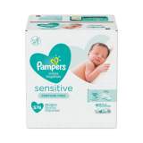 Pampers Sensitive Baby Wipes, White, Cotton, Unscented, 72/Pack, 8 Packs/Carton (88529CT)