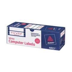 Avery Dot Matrix Printer Mailing Labels, Pin-Fed Printers, 0.94 x 3.5, White, 5,000/Box (4013)