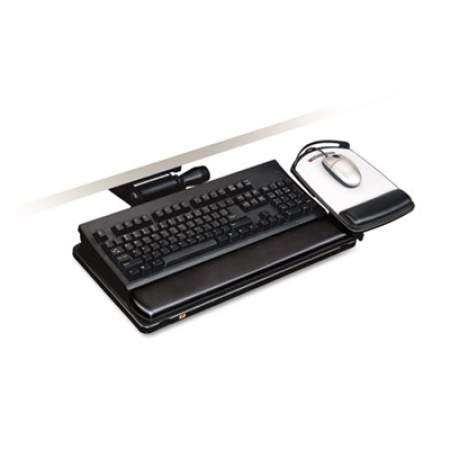 3M Easy Adjust Keyboard Tray, Highly Adjustable Platform, 23" Track, Black (AKT150LE)