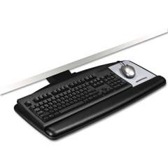 3M Positive Locking Keyboard Tray, Standard Platform, 21.75" Track, Black (AKT70LE)