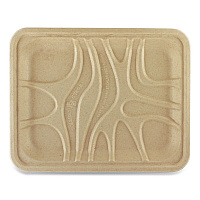 Laminated Fiber Meat and Produce Trays, PLA Lined, PFAS Free, 9.1 x 7.1 x 0.7, Natural, Paper, 500/Carton (TRSC4SLLF)