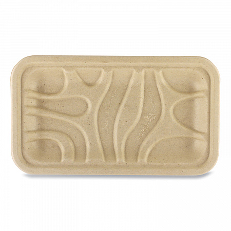PFAS Fiber Trays, 8.3 x 4.9 x 0.7, Natural, Paper, 500/Carton (TRSC17S)