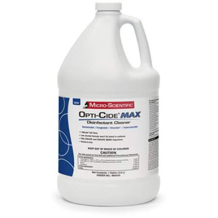 Opti-Cide Max Disinfectant Cleaner, 1 gal Bottle, 4/Carton (M60035)