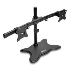 Tripp Lite Dual Desktop Monitor Stand, For 13" to 27" Monitors, 31.69" x 10" x 18.11", Black, Supports 26 lb (DDR1327SDD)