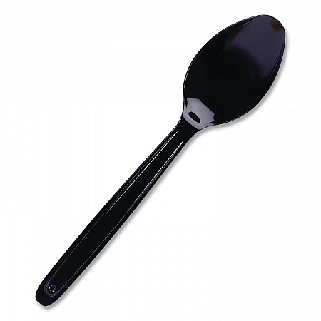 Cutlery for Cutlerease Dispensing System, Mediumweight Spoon, Plastic, Black, 960/Box (CEASESP960BL)
