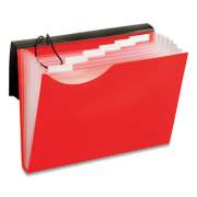 Pendaflex Seven-Pocket Poly Expanding File, 1" Expansion, 7 Sections, Letter Size, Red (67440RED)