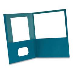 Earthwise by Oxford 100% Recycled Paper Twin-Pocket Portfolio, 100 Sheet Capacity, Letter, Blue 10/Pack (479455)
