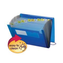 Smead Expanding File with Color Tab Inserts, 12 Sections, Letter Size, Blue (70876)