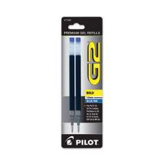 Refill for Pilot G2 Gel Ink Pens, Bold Point, Blue Ink, 2/Pack (953563)