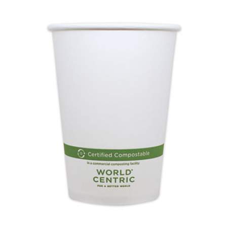 World Centric Paper Bowls, 32 oz, 4.4" Diameter x 5.8"h, White, 500/Carton (BOPA32)