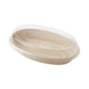 World Centric PLA Lids for Fiber Burrito Bowls, 9.7" Diameter, Clear, 300/Carton (BOLCSUBB)