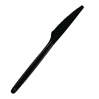 Cutlery for Cutlerease Dispensing System, Mediumweight Knife, Plastic, Black, 960/Box (CEASEKN960BL)