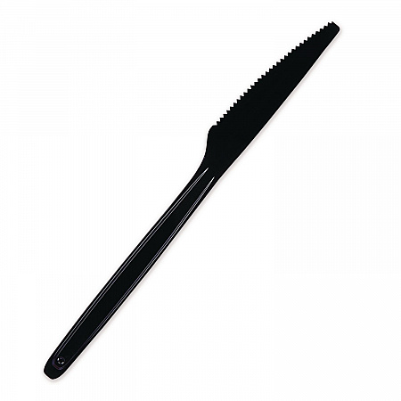 Cutlery for Cutlerease Dispensing System, Mediumweight Knife, Plastic, Black, 960/Box (CEASEKN960BL)