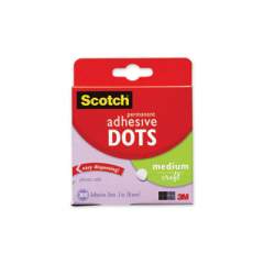 Scotch Mounting Adhesive Dots, 0.3" dia, Transparent, 300/Pack (70005077485)