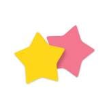 Post-it Notes Die-Cut Star Shaped Notepads, 2.6 x 2.6, Pink, Yellow, 75 Sheets/Pad, 2 Pads/Pack (70005114114)