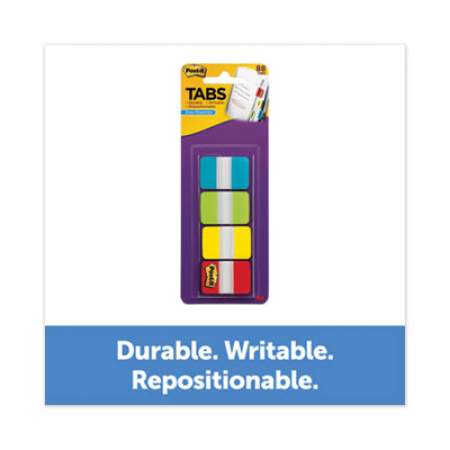 Post-it 1" Wide Tabs with Dispenser, Aqua, Lime, Red, Yellow, 88/Pack (70005179232)