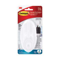 Command Caddy Hanger, Large, Plastic, White, 7.5 Capacity, 1 Hook and 2 Strips (70006900768)