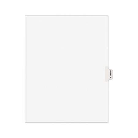Avery-Style Preprinted Legal Side Tab Divider, Exhibit F, Letter, White, 25/Pack, (1376) (01376)