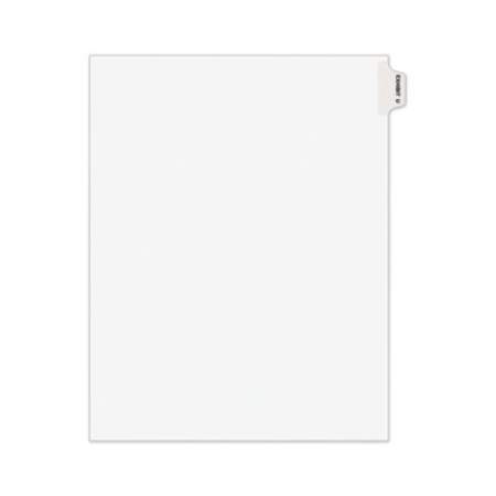 Avery-Style Preprinted Legal Side Tab Divider, Exhibit U, Letter, White, 25/Pack, (1391) (01391)