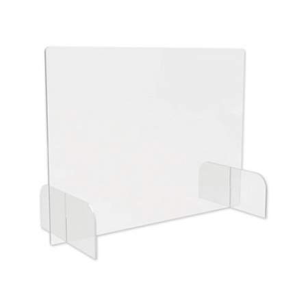 deflecto Counter Top Barrier with Full Shield and Feet, 31" x 14" x 23", Acrylic, Clear, 2/Carton (PBCTA3123B)