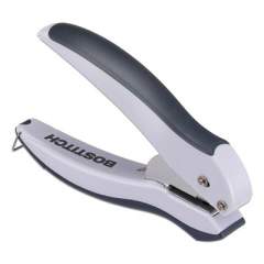 Bostitch 10-Sheet EZ Squeeze One-Hole Punch, 1/4" Hole, Gray (2402)