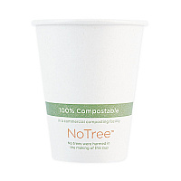 NoTree Paper Hot Cups, 8 oz, Natural, 1,000/Carton (CUSU8)