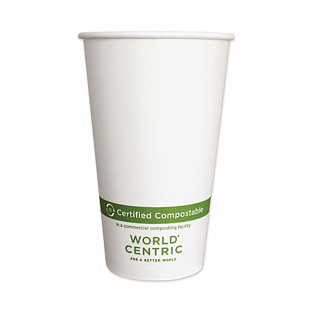 Paper Hot Cups, 16 oz, White, 1,000/Carton (CUPA16)