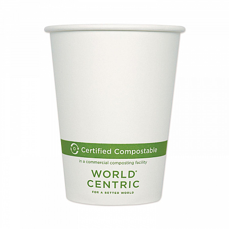 Paper Hot Cups, 12 oz, White, 1,000/Carton (CUPA12)