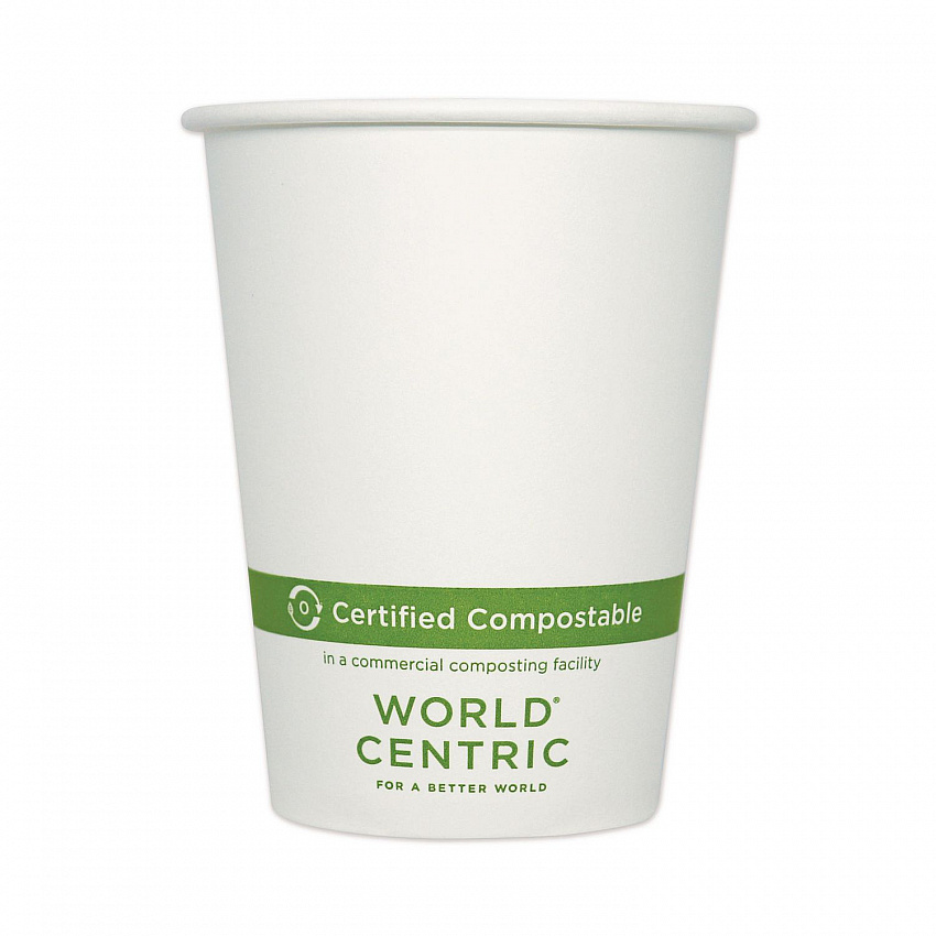 Paper Hot Cups, 12 oz, White, 1,000/Carton (CUPA12)