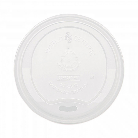 PLA Lids for Hot Cups, Fits 10 oz to 20 oz Hot Cups, Plastic, White, 1,000/Carton (CULCS12)
