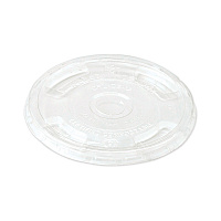 PLA Clear Cold Cup Lids, Flat Lid, Fits 9 oz to 24 oz Cold Cups, Plastic, Clear, 1,000/Carton (CPLCS12)