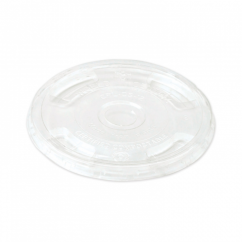 PLA Clear Cold Cup Lids, Flat Lid, Fits 9 oz to 24 oz Cold Cups, Plastic, Clear, 1,000/Carton (CPLCS12)