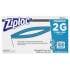 Ziploc Double Zipper Freezer Bags, 2 gal, 2.7 mil, 13" x 15.5", Clear, 100/Carton (682254)