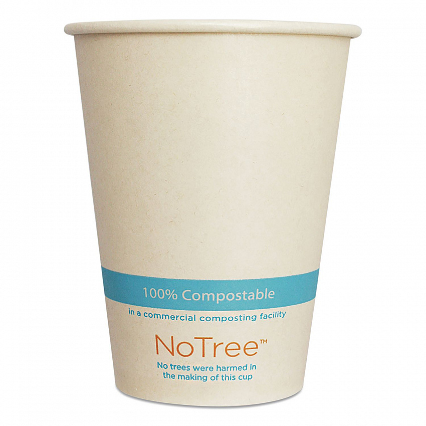 NoTree Paper Cold Cups, 12 oz, Natural, 1,000/Carton (CUSU12C)