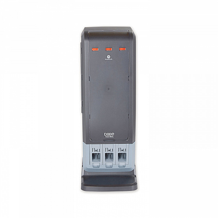 SmartStock Tri-Tower Dispenser, Holds Forks/Knives/Spoons, 13.16 x 16.07 x 31.03, Black/Gray (DUSSTDSP3)
