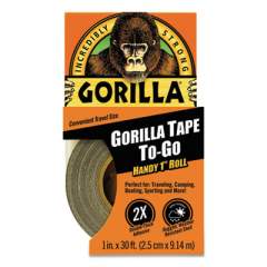 Gorilla Glue Gorilla Tape, 1.5" Core, 1" x 10 yds, Black (6100104)