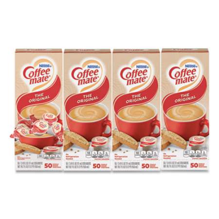 Coffee mate Liquid Coffee Creamer, Original, 0.38 oz Mini Cups, 50/Box, 4 Boxes/Carton, 200 Total/Carton (35110CT)