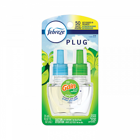 PLUG Air Freshener Refills, Gain Original, 0.87 oz (74903EA)