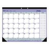 Blueline Academic Monthly Desk Pad Calendar, 21.25 x 16, White/Blue/Green, Black Binding/Corners,13-Month (July-July): 2021-2022 (CA181731)