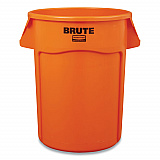 Brute Round Container, 32 gal, Resin, Orange (2119308)