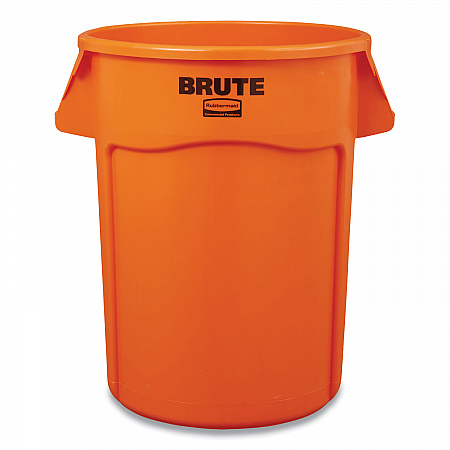 Brute Round Container, 32 gal, Resin, Orange (2119308)
